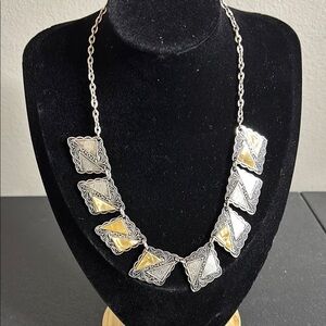 Vintage Pearl Celluloid Dainty Elegant Silver Tone Necklace Lightweight Germany